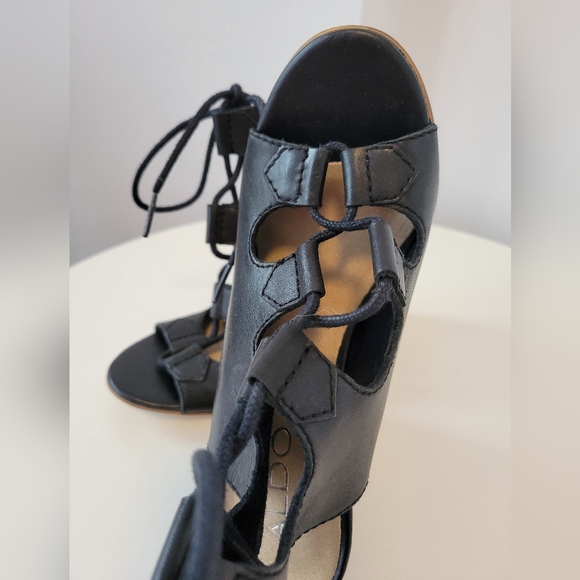ALDO - Leather heeled sandals (black) - Picture 2 of 4